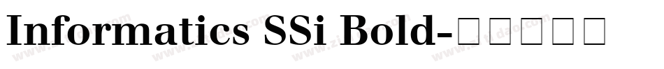 Informatics SSi Bold字体转换